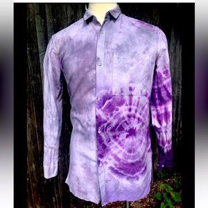 Your Neighbors 1 of 1 tie-dye tunic style shirt Purpla graze MED